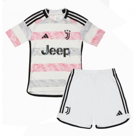 Baby Fußballbekleidung Juventus Auswärtstrikot 2023-24 Kurzarm (+ kurze hosen)